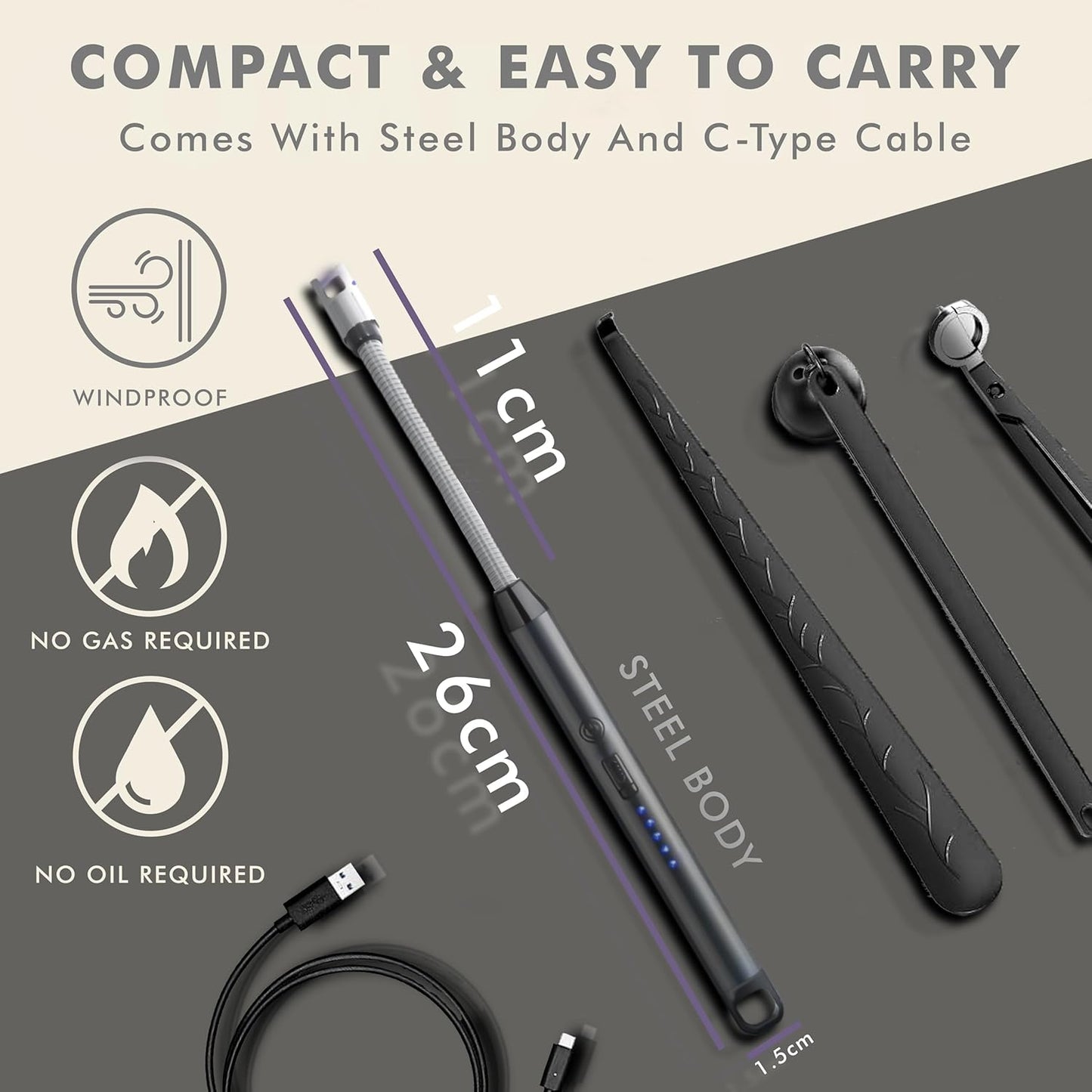 Electric 360° Flexible Plasma USB Lighter