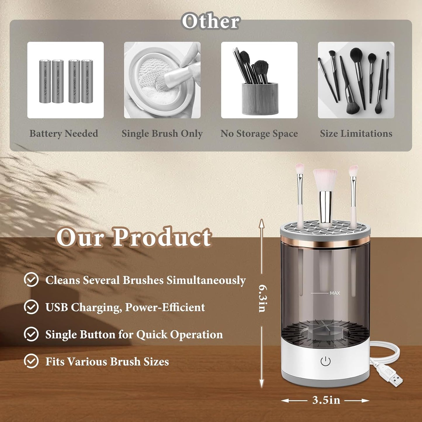 Electric Makeup Brush Cleaner